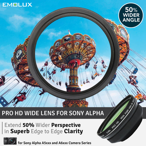 [For Sony Alpha] Emolux PRO HD Scenic 0.45x ULTRA Wide Converter Mirrorless Lens (40.5mm)