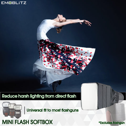 Emoblitz Universal Mini Flash Softbox for camera external speedlight flash