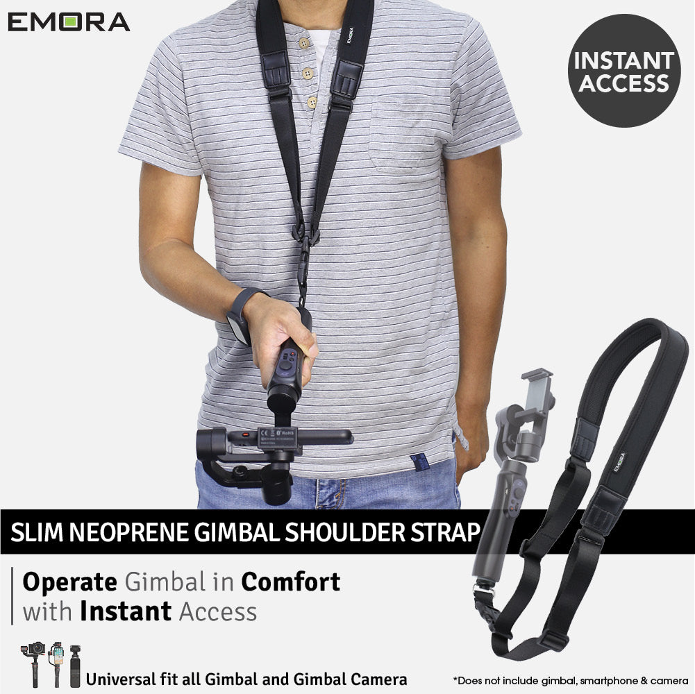 Emora Universal SLIM Neoprene Instant Access Gimbal Shoulder Strap