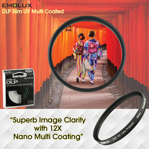Emolux Digital SLIM Ultraviolet (UV) Multi Coated Camera Lens Filter