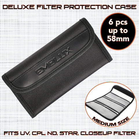 Emolux Deluxe Anti Shock Photo Filter Protection Case M Size fits 6 filters up to 58mm