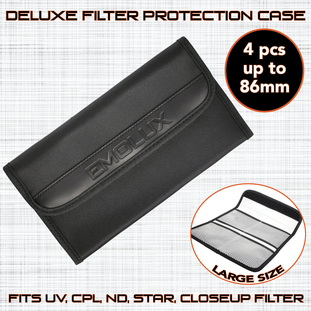 Emolux Deluxe Anti Shock Photo Filter Protection Case L Size fits 4 filters up to 86mm