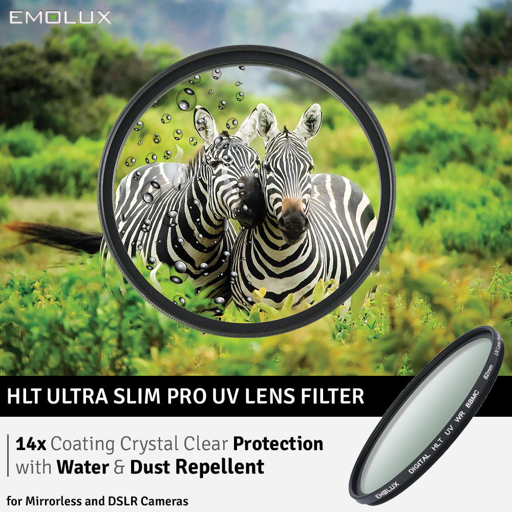 Emolux Digital ULTRA SLIM UV with Water and Oil Repellent MC Glass Filter for Mirrorless and DSLR